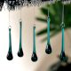 Set of 20 Dark Green Glass Chandelier Drop Ornaments - Christmas Tree Ornaments